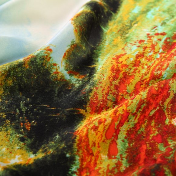 Grace Scarves 100% Silk, van Gogh & Monet collection, Monet, Corn Poppies - Picture 6 of 7